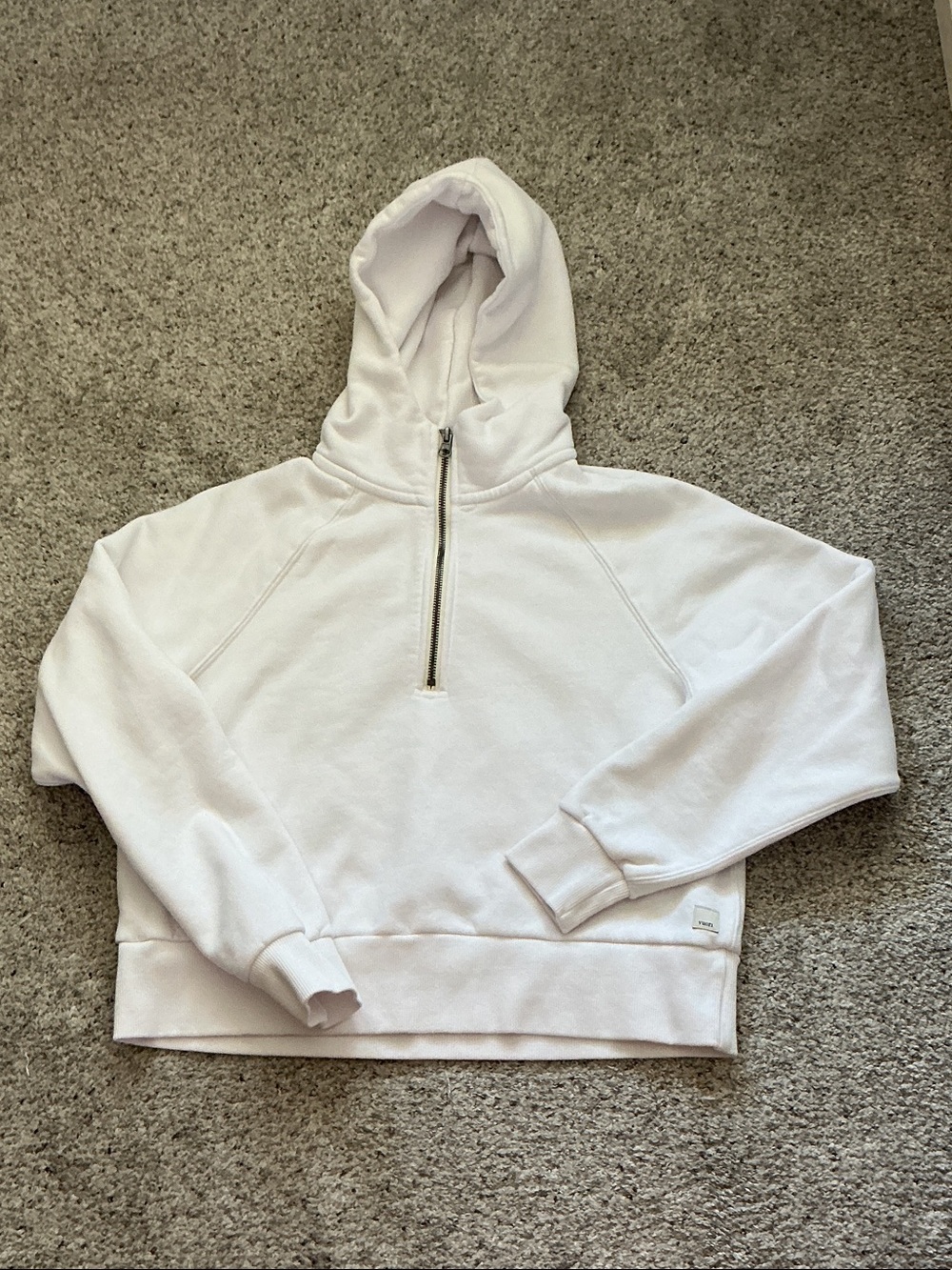 Vuori Restore Half-Zip Hoodie ~ White - Picture 5 of 12